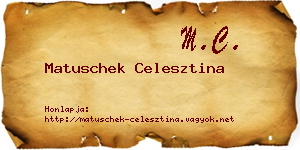 Matuschek Celesztina névjegykártya